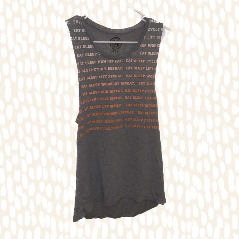 Gray Workout Muscle Tee